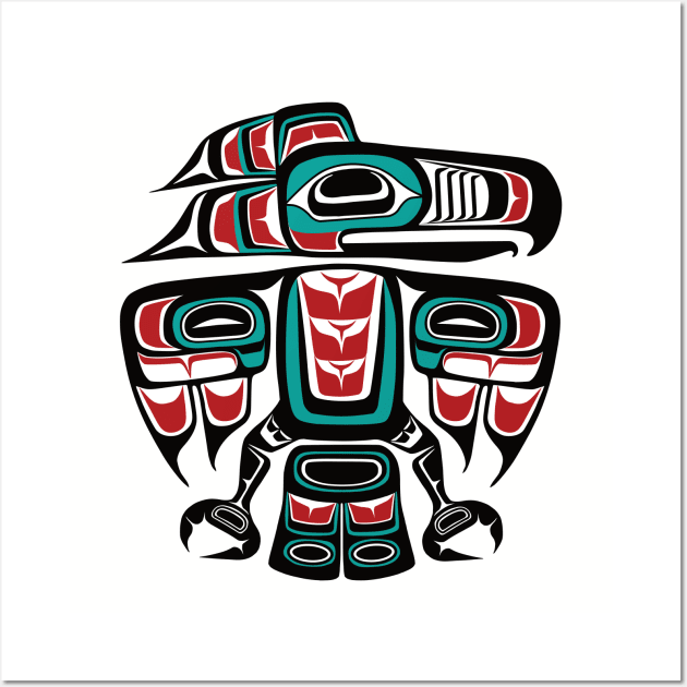 Haida Tlingit Native Raven Totem Wall Art by Beltschazar